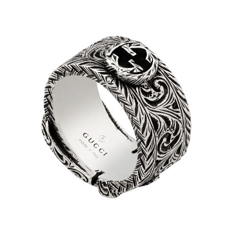 gucci interlocking g thin ring|Gucci garden snake ring.